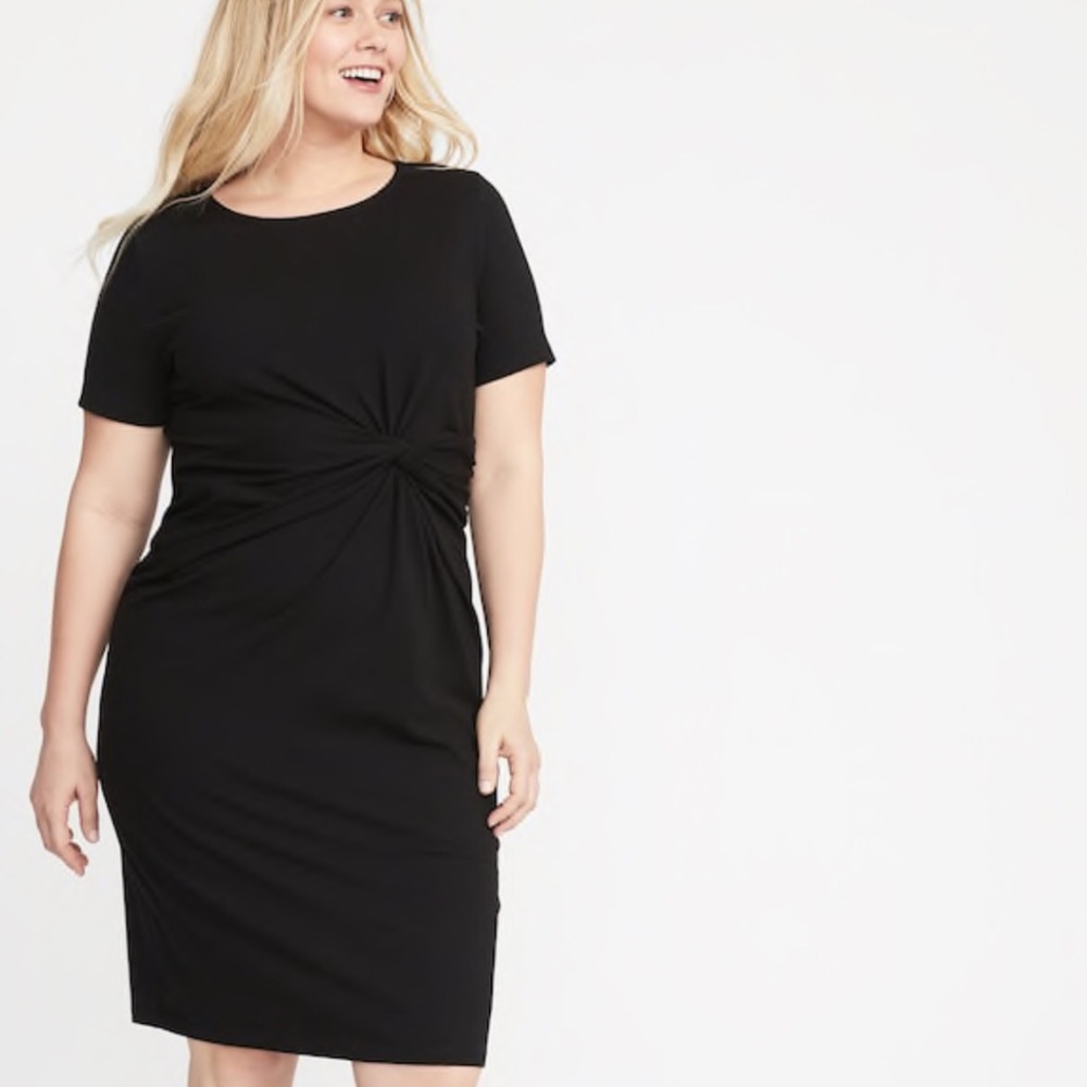 Twist front bodycon dress